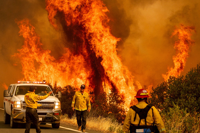 LNU Lightning Complex wildfire