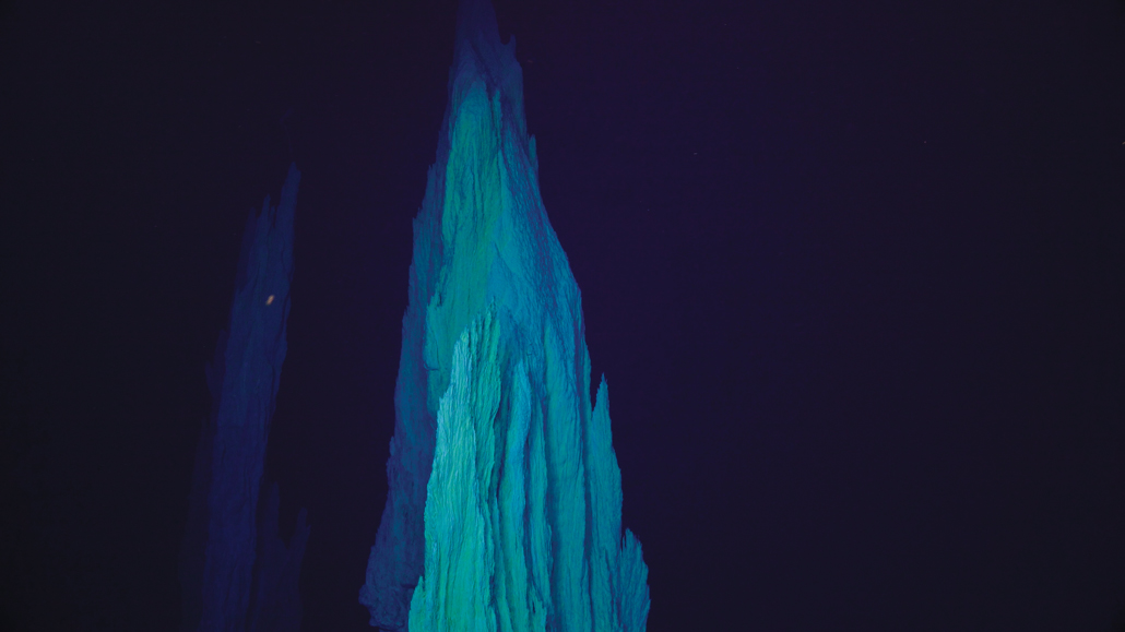 a photo of a limestone chimney