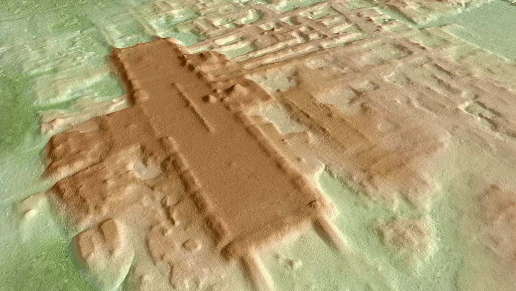 a 3-D remdering of an ancient Maya site