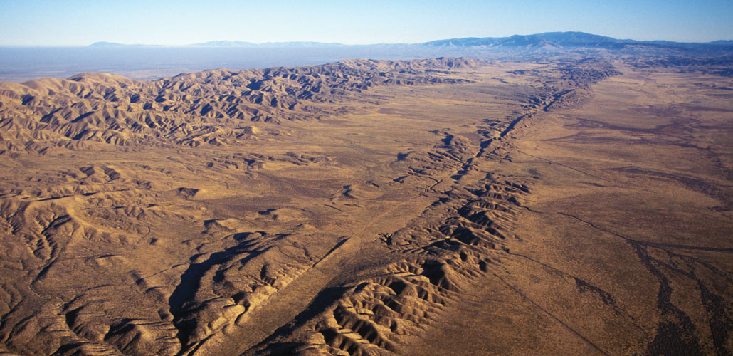 aerial photo of San Andreas Fault