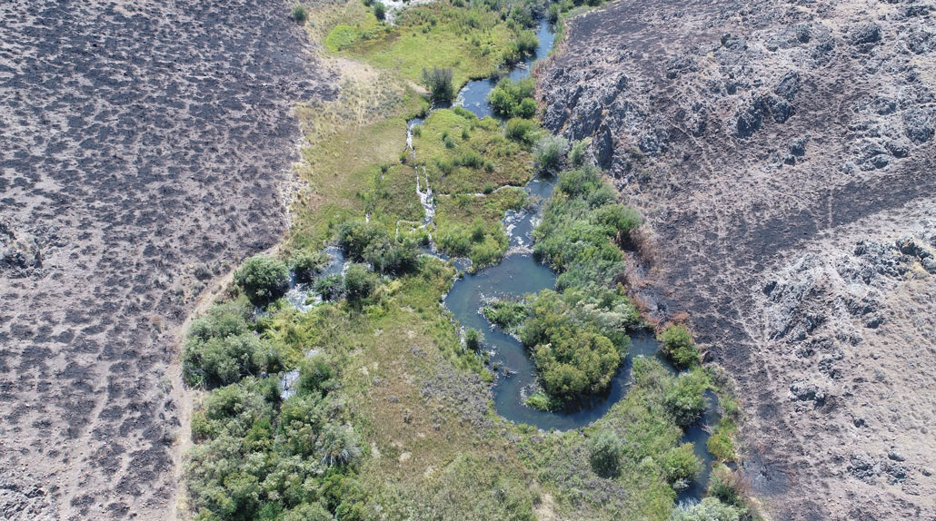 Baugh Creek from above