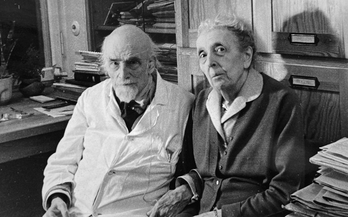 black and white image of Oskar and Cécile Vogt