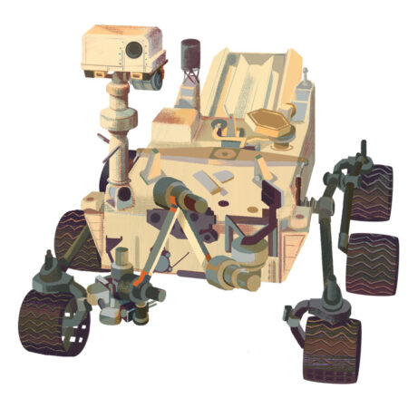 illustration of the Curiosity rover