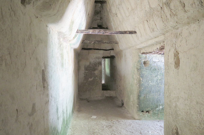 A vaulted stone building in Tikal